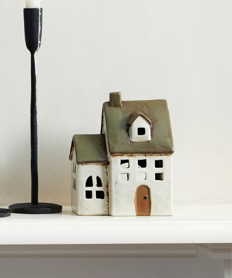 Alsace Tea Light Chapel Olive Green YA0046
