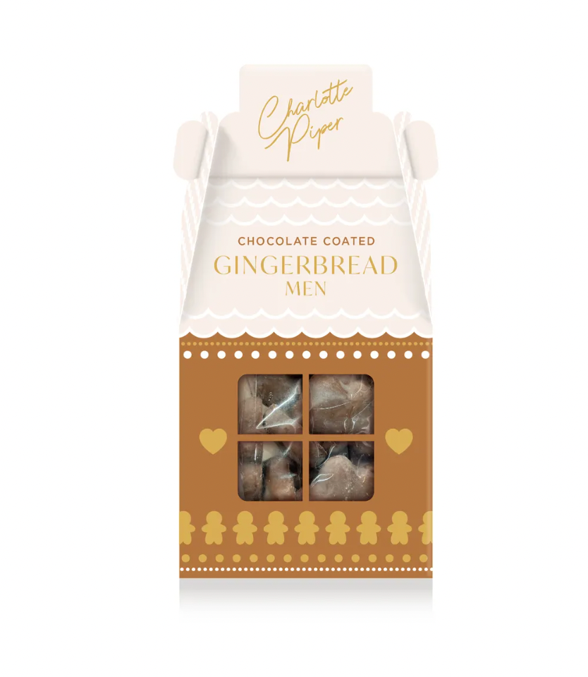 Chocolate Coated Gingerbread Men in House 100g