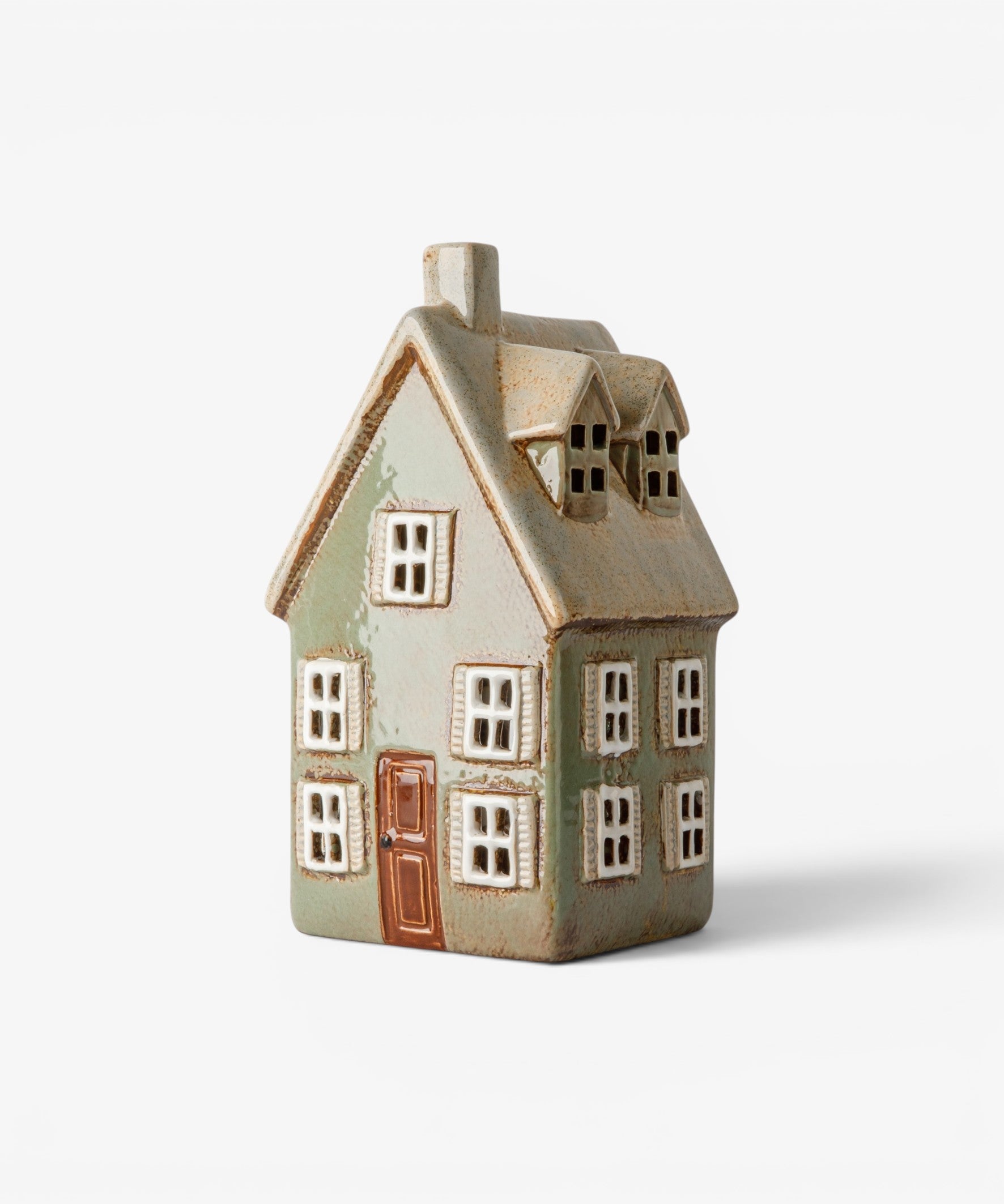 Devon Tea Light Cottage Tall Sage YA0112
