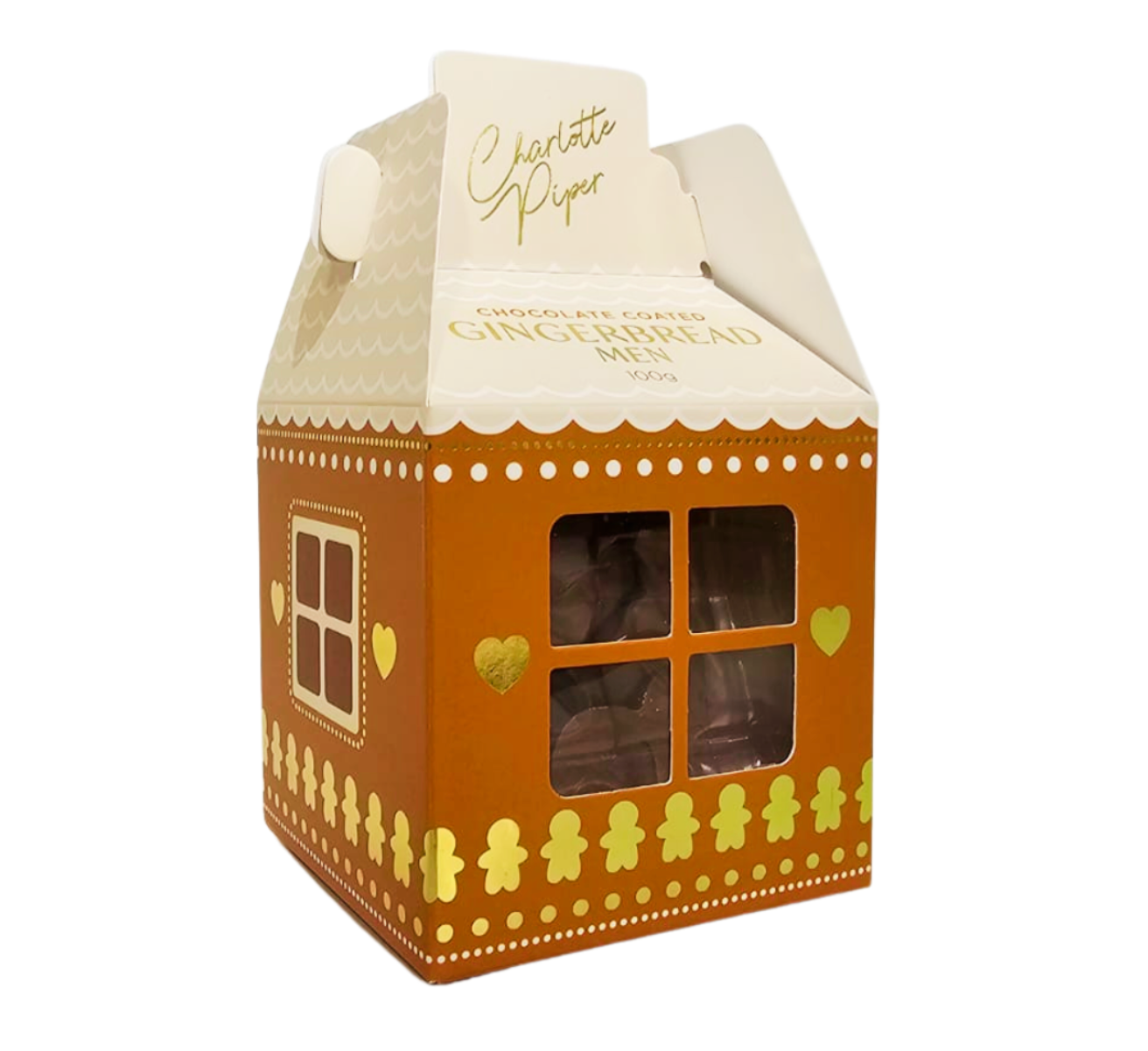 Chocolate Coated Gingerbread Men in House 100g